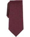 Michael Kors Men's Shone Geo-pattern Tie In Burgundy