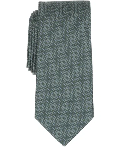 Michael Kors Men's Shone Geo-pattern Tie In Green