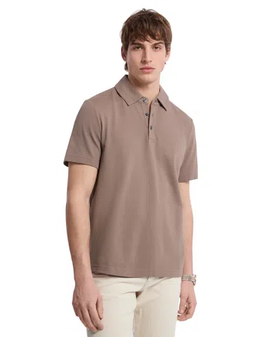 Michael Kors Men's Short Sleeve Bubble Knit Polo Shirt