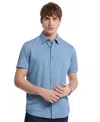 Michael Kors Men's Short Sleeve Mini Bowtie Print Button-front Shirt