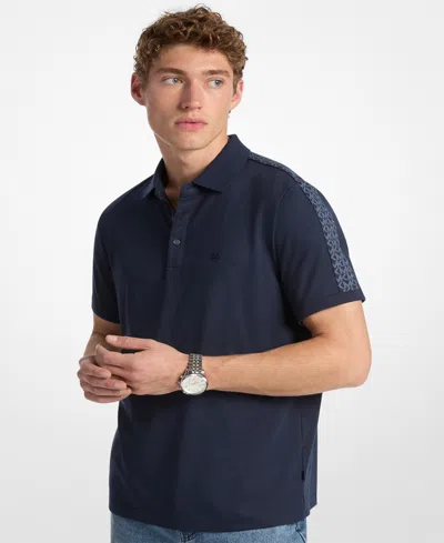 Michael Kors Men's Short Sleeve Polo T-shirt In Blue
