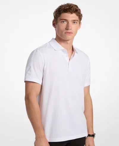 Michael Kors Men's Short Sleeve Polo T-shirt In White