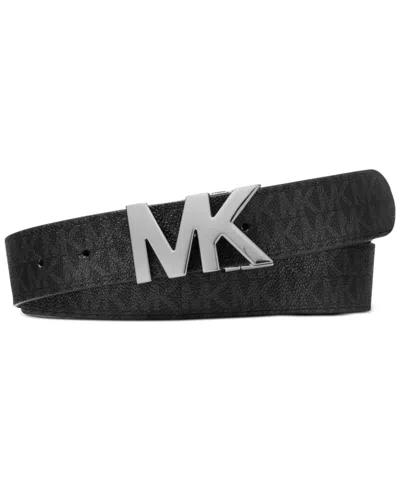 Michael Kors Men's Signature Reversible Logo Buckle Belt In Black,black