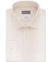 Michael Kors Men's Slim Fit Airsoft Performance Non-iron Dress Shirt In Ecru