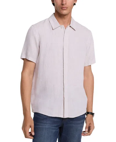 Michael Kors Men's Slim-fit Yarn-dyed Linen Shirt In Dune