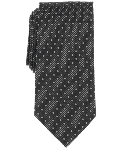 Michael Kors Men's Solana Diamond-pattern Tie In Black