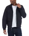Michael Kors Men's Solid-color Stand-collar Hipster Jacket In Blue