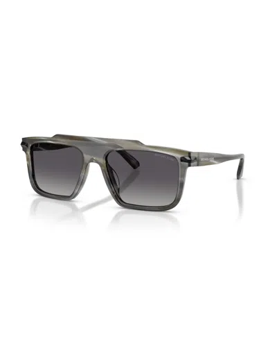 Michael Kors Men's Square Boston Polarized Sunglasses, Mk2278u In Gray