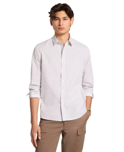 Michael Kors Men's Stretch Diamond Geo Shirt In White