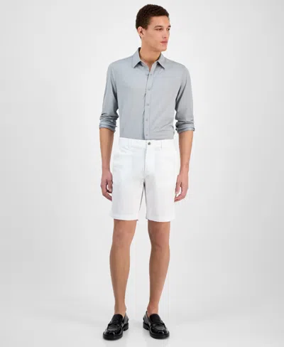 Michael Kors Men's Stretch Moisture-wicking Shorts In White
