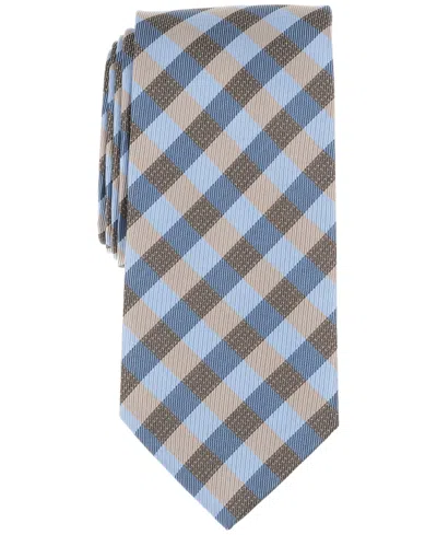 Michael Kors Men's Sydney Plaid Tie In Taupe