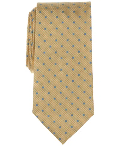 Michael Kors Men's Textured Hash Mark Tie In Yellow