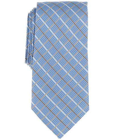 Michael Kors Men's Thorne Grid Tie In Lt Blue