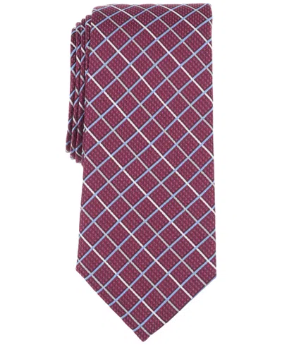 Michael Kors Men's Thorne Grid Tie In Red