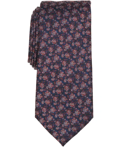 Michael Kors Men's Tolane Floral Print Classic Tie In Brown