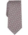 Michael Kors Men's Tolane Floral Print Classic Tie In Gray