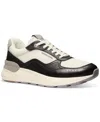 Michael Kors Trevor Mixed-media Trainer In Black