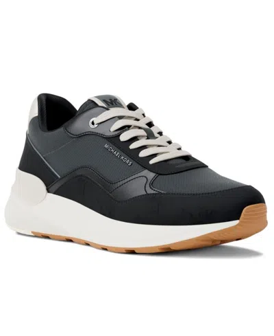 Michael Kors Men's Trevor Round Toe Lace-up Trainer Shoes In Black