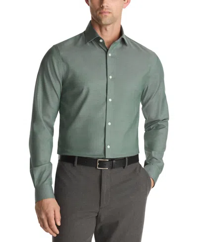 Michael Kors Men's Ultra Wrinkle Free Comfort Stretch Slim Fit Dress Shirt In Gray
