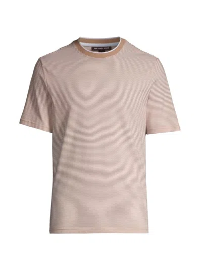 Michael Kors Men's Vacation Striped Cotton T-shirt In Khaki