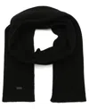 Michael Kors Men's Wide Center Rib Scarf In Black