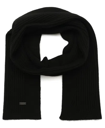 Michael Kors Men's Wide Center Rib Scarf In Black