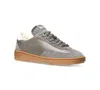 Michael Kors Wilton Leather And Suede Sneaker In Quarry Grey