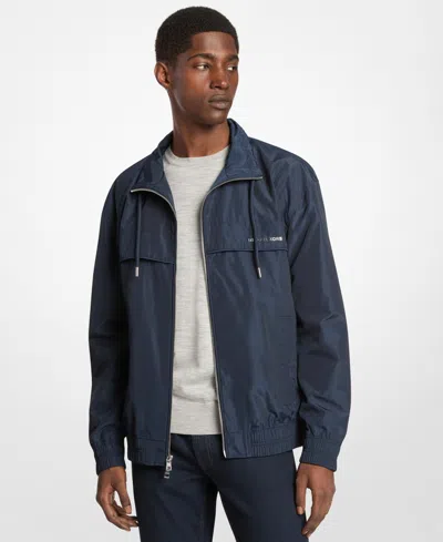 Michael Kors Men's Windbreaker Long-sleeve Jacket In Blue
