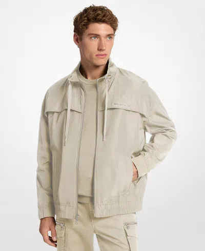 Michael Kors Men's Windbreaker Long-sleeve Jacket In Neutral