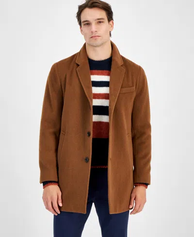 Michael Kors Men's Wool-blend Car Coat In Brown