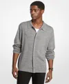 Michael Kors Merino Wool Cardigan In Gray