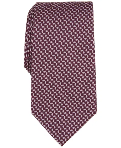 Michael Kors Men's Woven Neat Tie In Burgundy