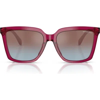 Michael Kors Menaggio 55mm Gradient Square Sunglasses In Brown