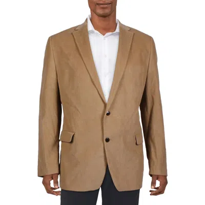 Michael Kors Mens Collar Corduroy Two-button Blazer In Brown