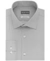Michael Kors Men's Slim Fit Airsoft Performance Non-iron Dress Shirt In Gray