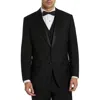 Michael Kors Mens Contrast Trim Wool Two-button Blazer In Black