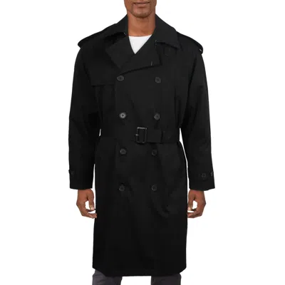Michael Kors Mens Double-breasted Polyester Trench Coat