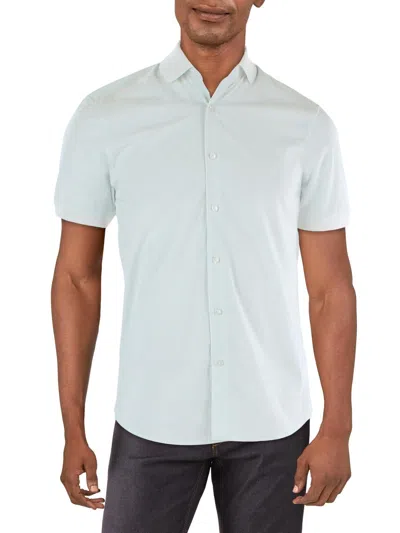 Michael Kors Mens Gingham Short Sleeve Button-down Shirt In Multi