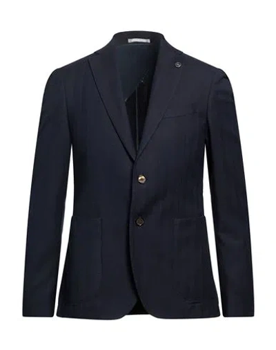Michael Kors Mens Man Blazer Midnight Blue Size 46 Wool, Cotton In Black