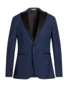 Michael Kors Mens Man Blazer Navy Size 38 Polyester, Wool, Elastane In Multi