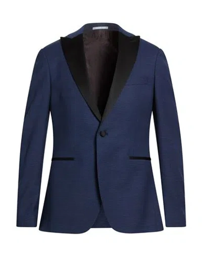 Michael Kors Mens Man Blazer Navy Size 38 Polyester, Wool, Elastane In Multi