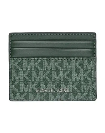 Michael Kors Mens Man Cardholder Green Size - Textile Fibers