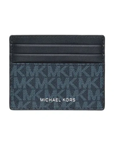 Michael Kors Mens Man Cardholder Midnight Blue Size - Textile Fibers