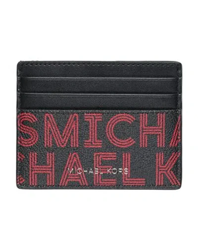 Michael Kors Mens Man Cardholder Red Size - Textile Fibers