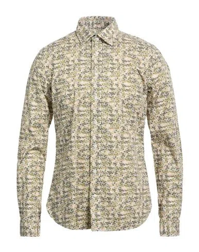 Michael Kors Mens Man Shirt Military Green Size 15 ¾ Cotton, Elastane In Multi