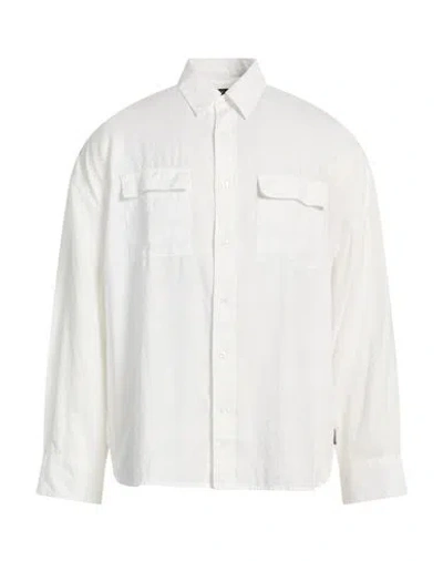 Michael Kors Mens Man Shirt Off White Size M Linen