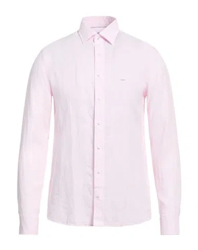 Michael Kors Mens Man Shirt Pink Size 15 Linen