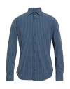 Michael Kors Mens Man Shirt Slate Blue Size 15 ½ Nylon, Elastane In Blue