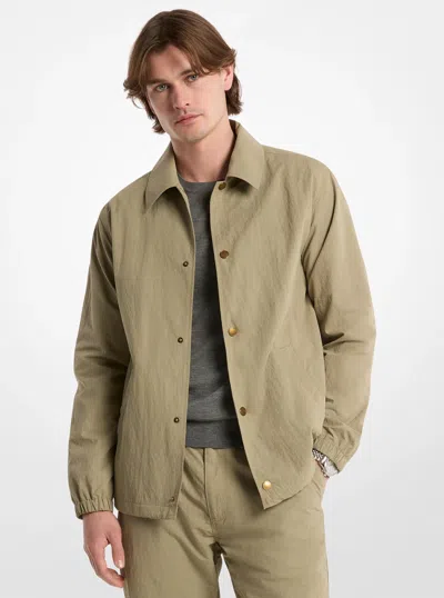 Michael Kors Mens Michael Kors Crinkled Nylon Jacket In Green