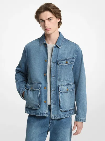 Michael Kors Mens Michael Kors Denim Chore Jacket In Blue